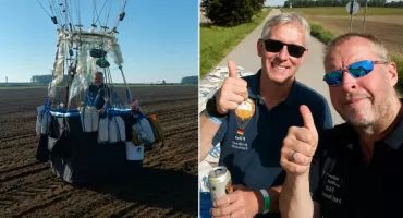 Przelecieli ponad 1000 km balonem, by nieoczekiwanie wylądować w bielskiej wsi [FOTO]