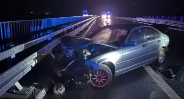 Wypadek na S19 pod Bielskiem. 17-latek trafił do szpitala [FOTO]